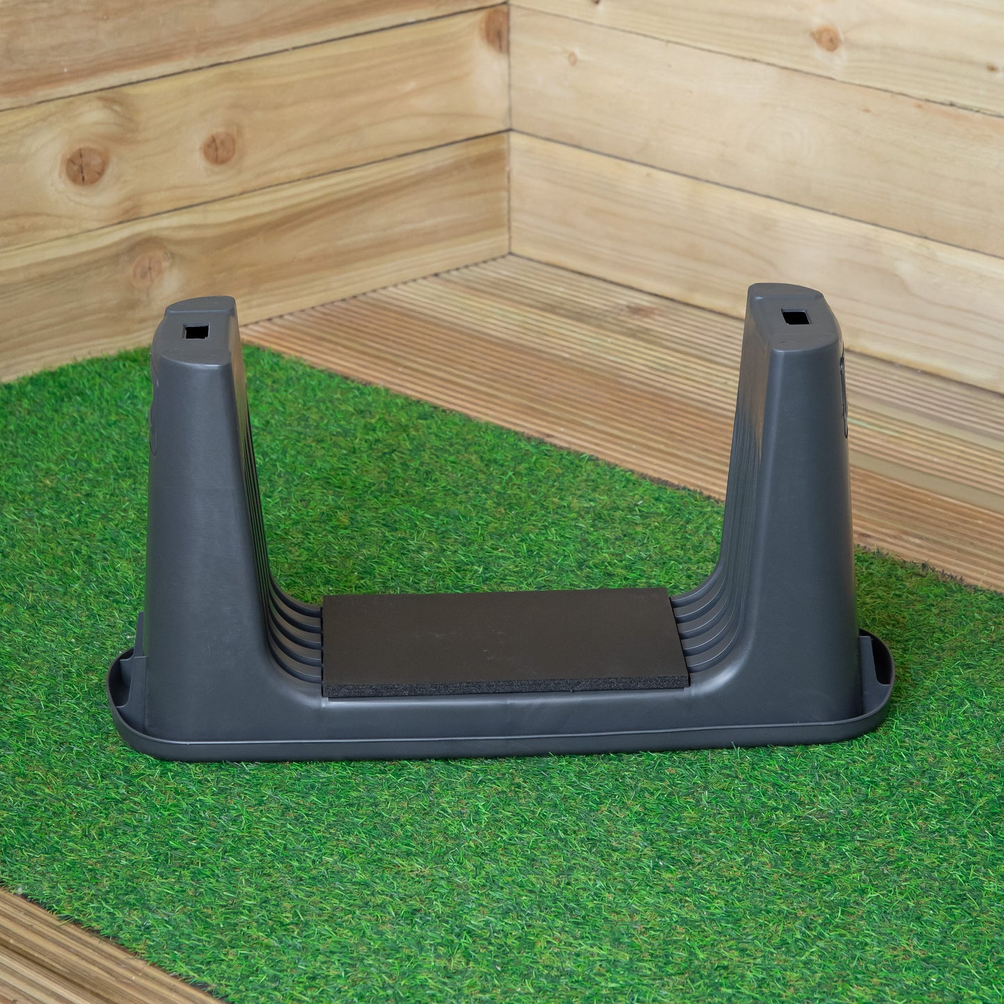 2 in 1 Grey Plastic Garden Kneeler and Stool with Storage Area