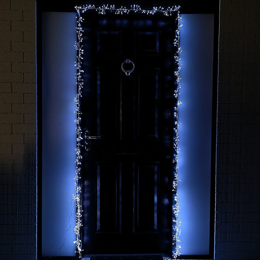 5.5m 880 LED Indoor Outdoor Christmas Door Lights in Cool White
