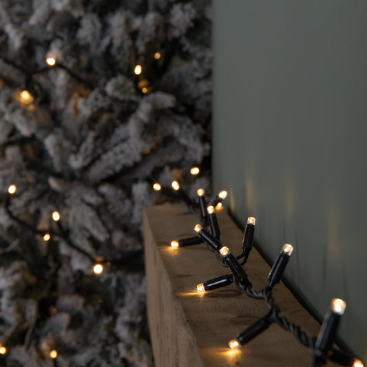 24m Set of 300 Connectable String Lights with Warm White LEDs