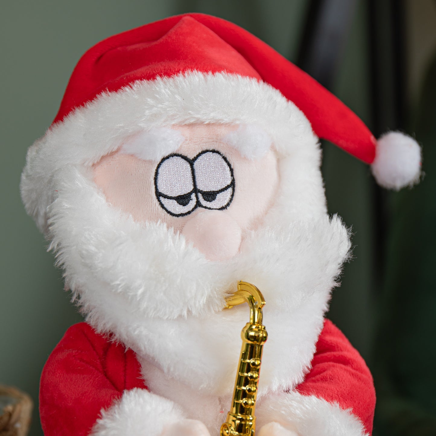 35cm Battery Operated Animated Dancing Santa with Saxophone Christmas Decoration