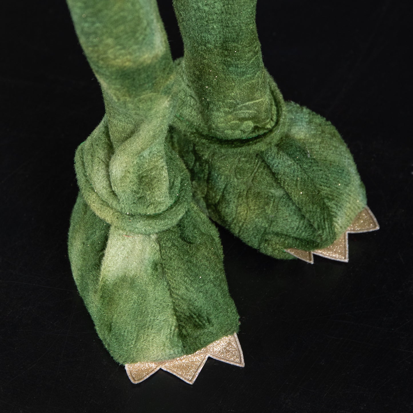 70cm Tall Green Plush Santa-Saurus Dino Standing Christmas Decoration with Santa Hat