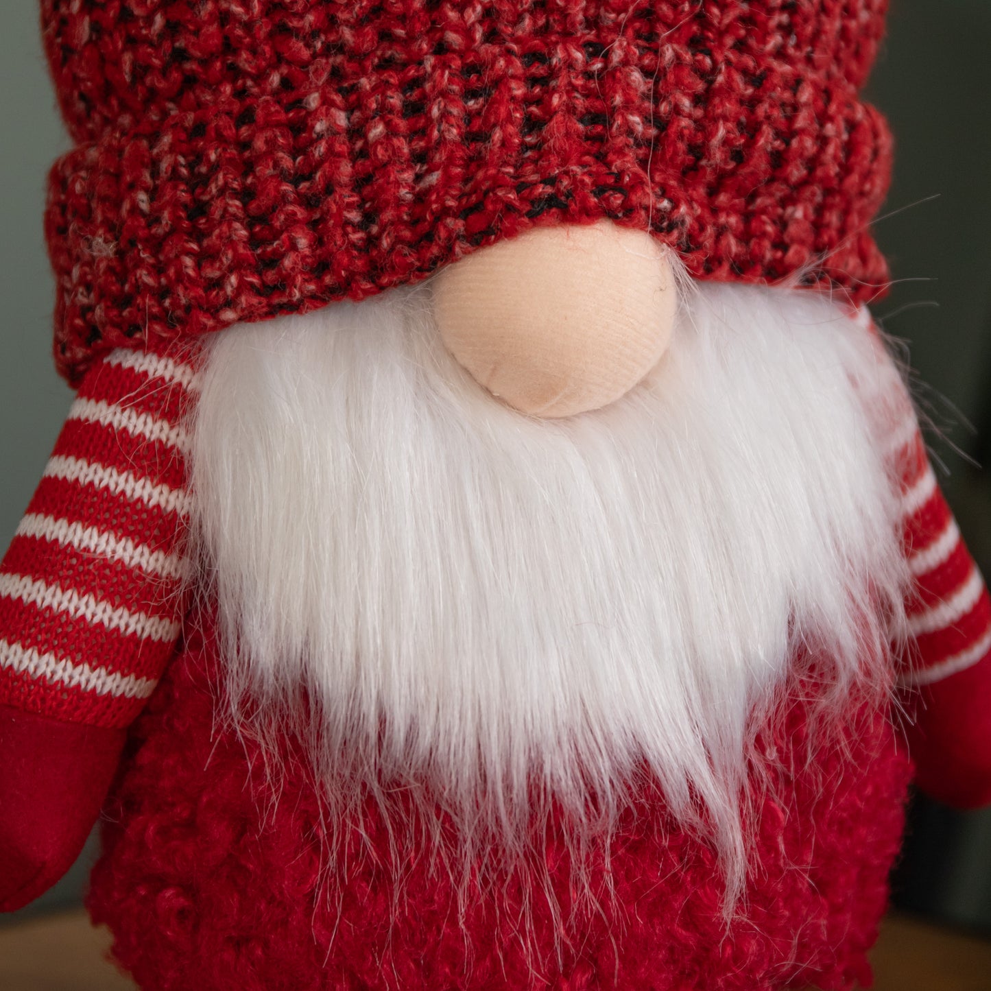 40cm Large Red Gonk with Bobbly Hat Christmas Decoration