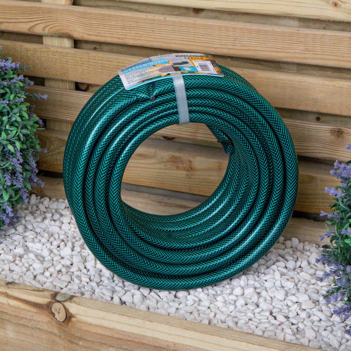 15m Reinforced Garden Hose Pipe in Green