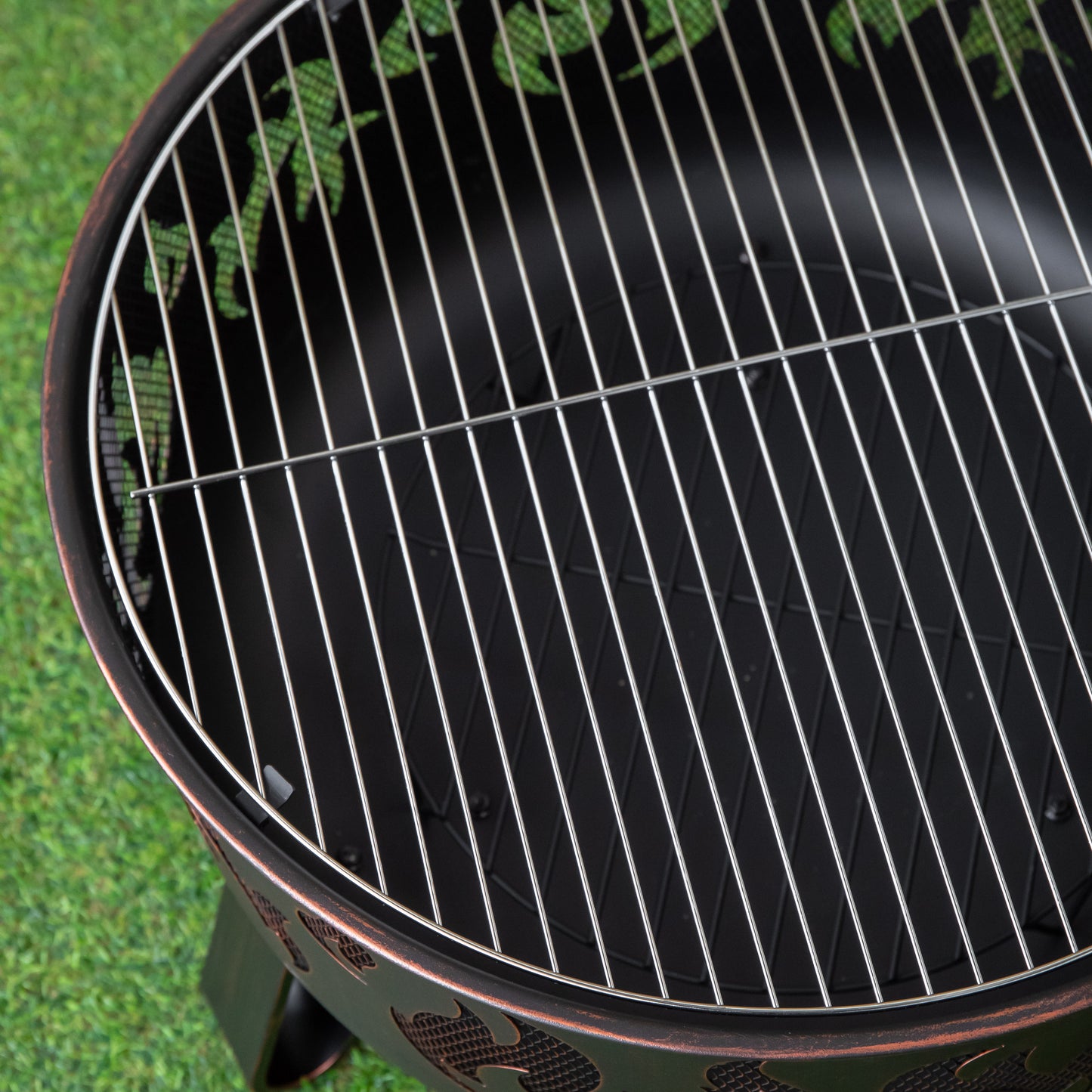 60cm Black Steel Fuego Deepbowl Outdoor Firepit