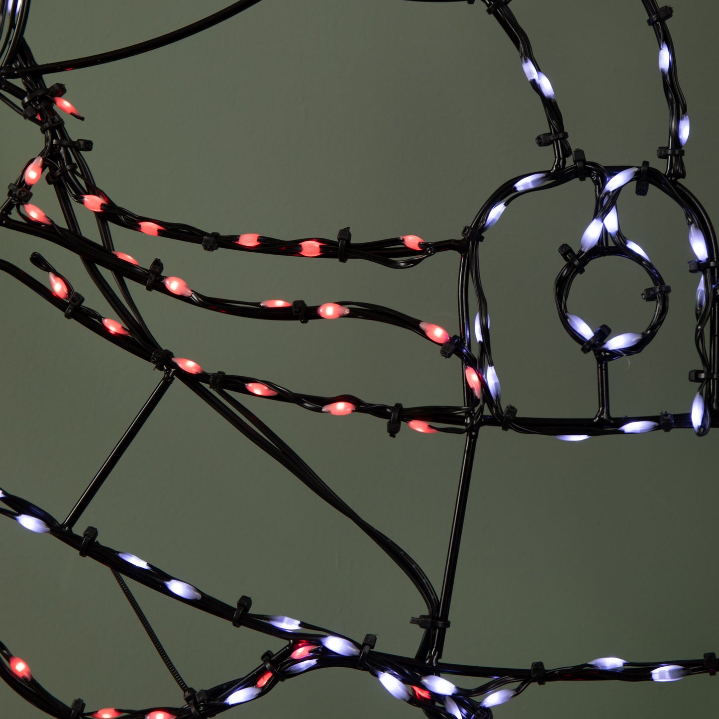 60cm x 45cm Light up FlexiBrights Santa with 247 Multi-Coloured LEDs