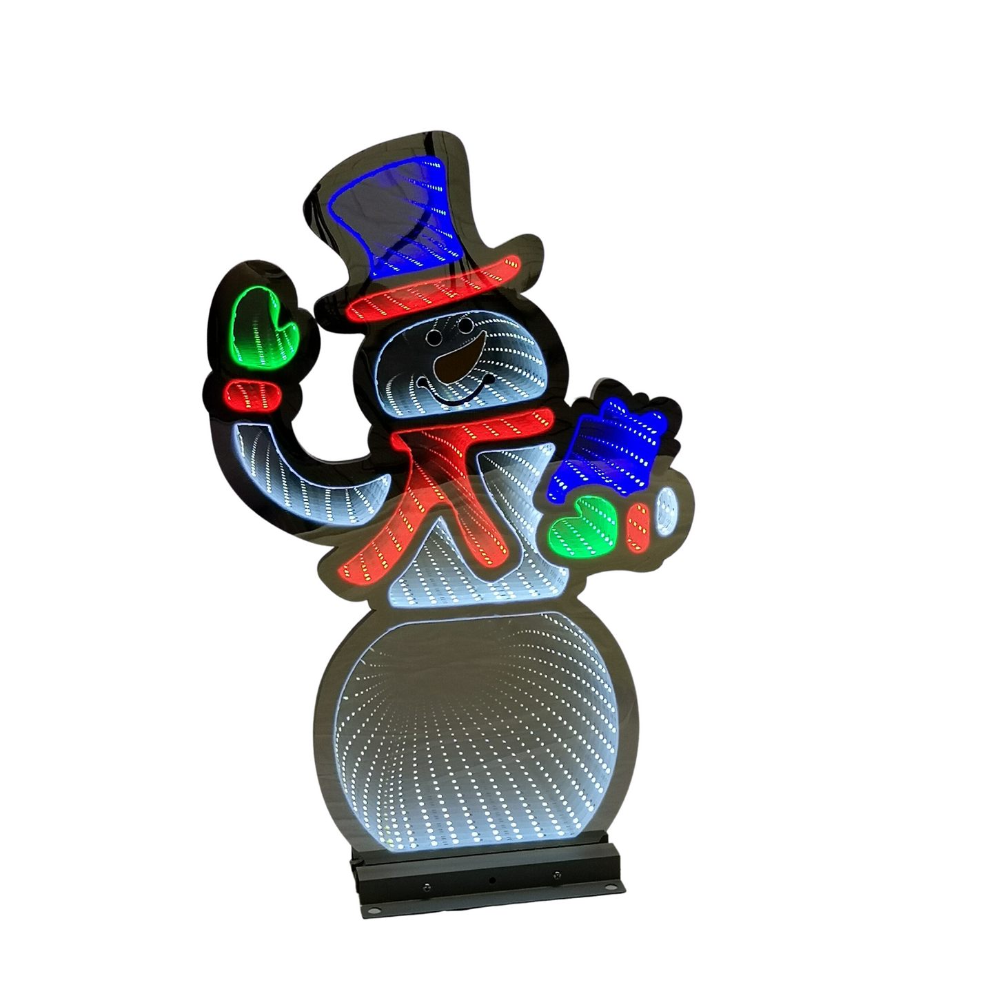 56cm LED Infinity Light Snowman Waving