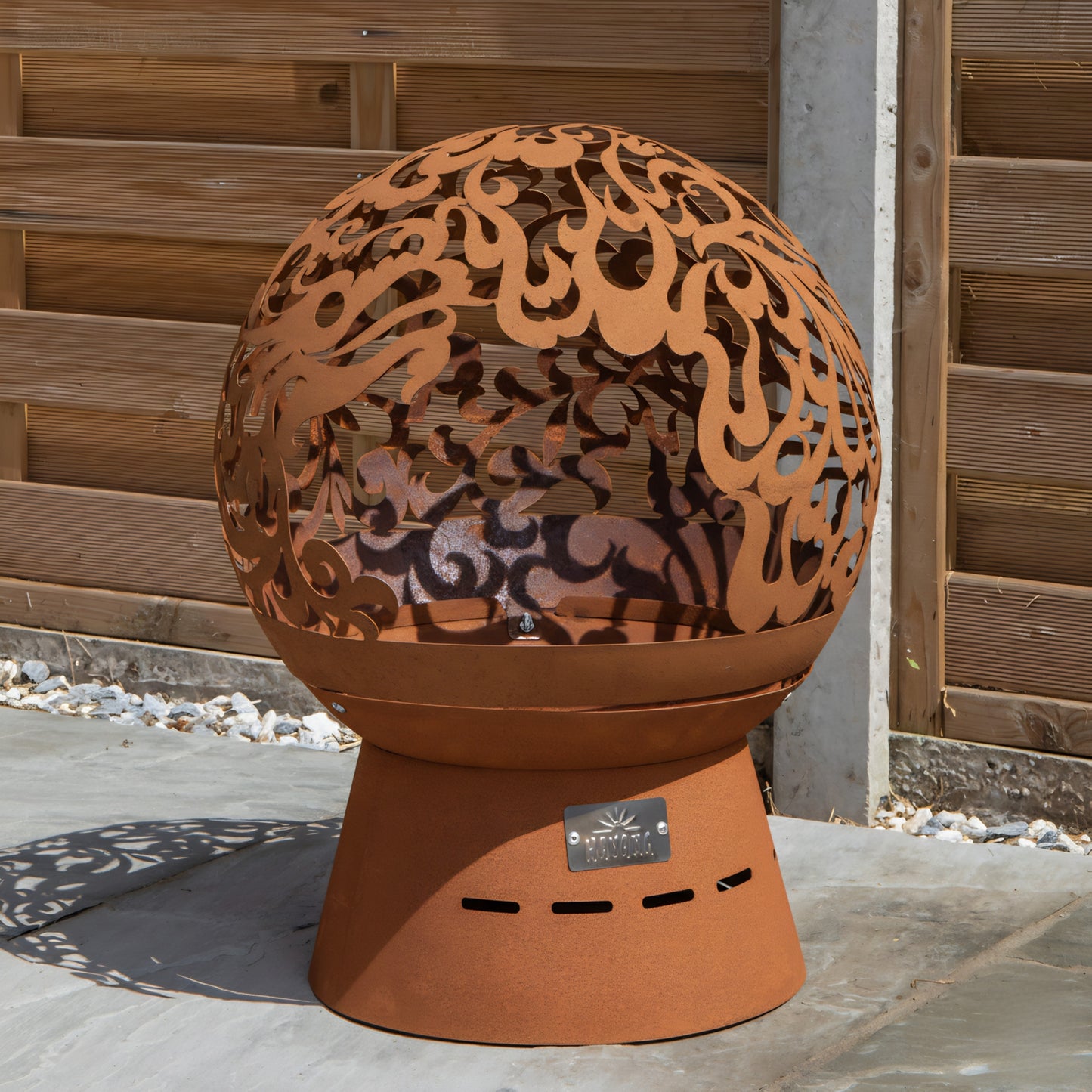 57cm Steel Helios Fireglobe Outdoor Garden Fire Pit