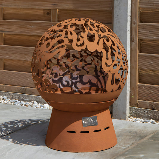 57cm Steel Helios Fireglobe Outdoor Garden Fire Pit