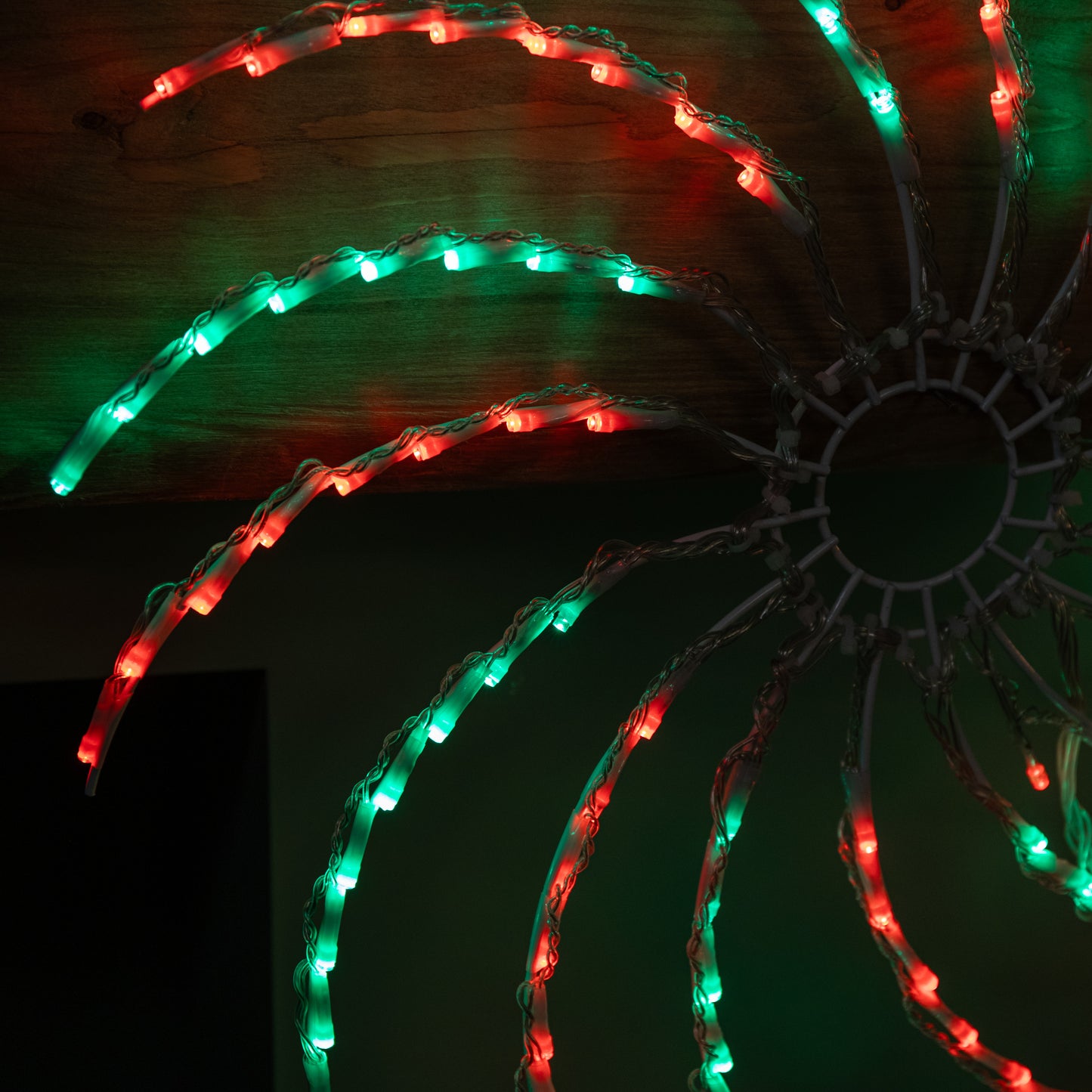 50cm Light up Christmas Spinner Decoration with 128 Red and Green LEDs