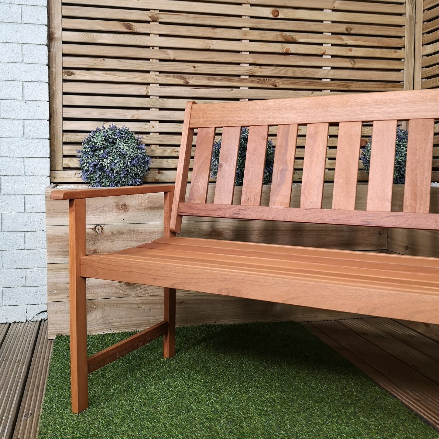 Cartmel 2 Seater Outdoor Wooden Garden Patio Bench