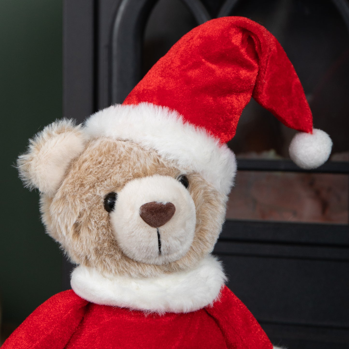 35cm Plush Standing Teddy Santa Christmas Decoration