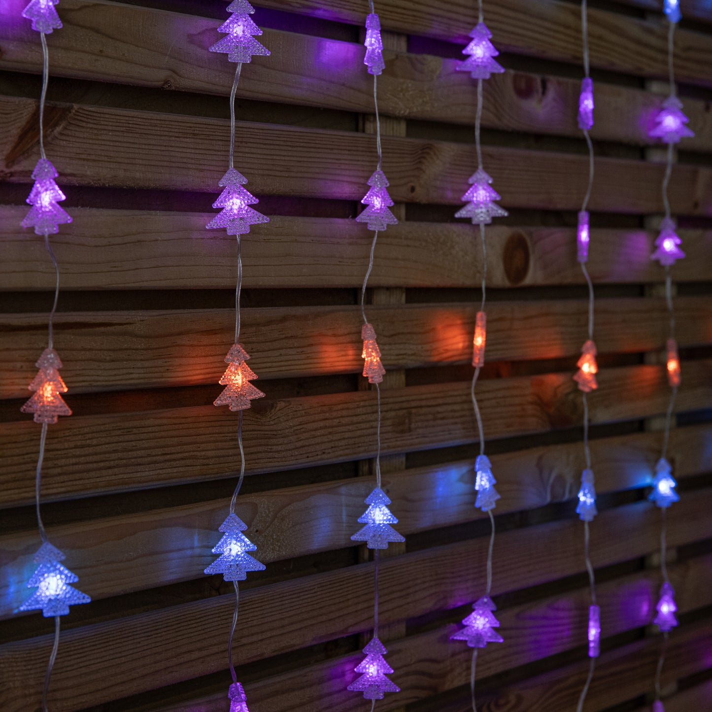 1.2m x 1.2m Light up FlexiBrights Christmas Tree Curtain Lights with 108 Rainbow LEDs