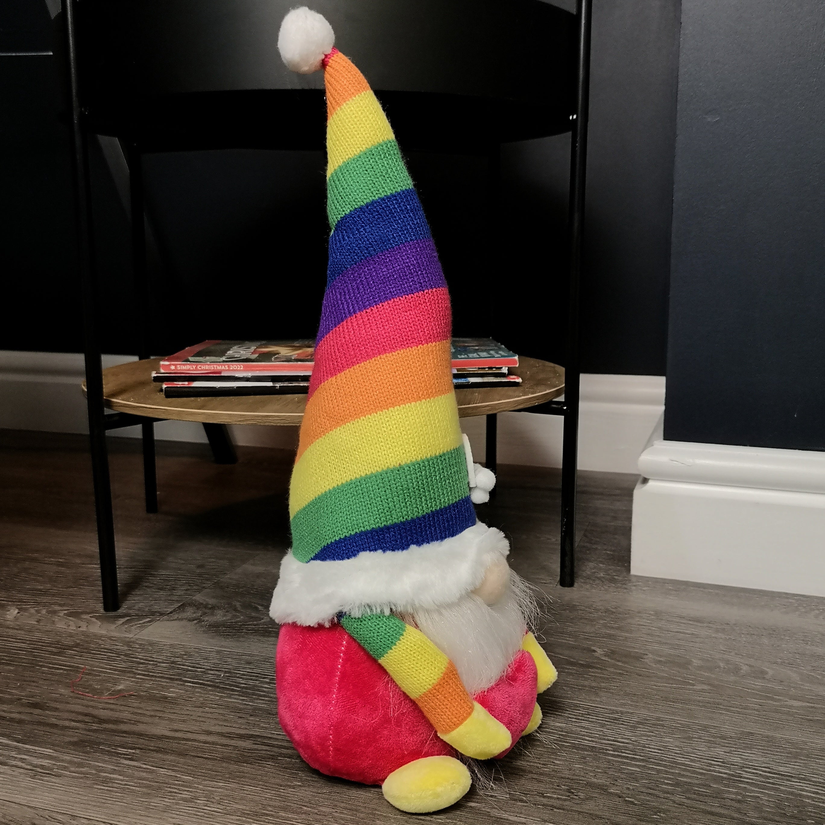 39cm Sitting Plush Rainbow Christmas Gonk Decoration