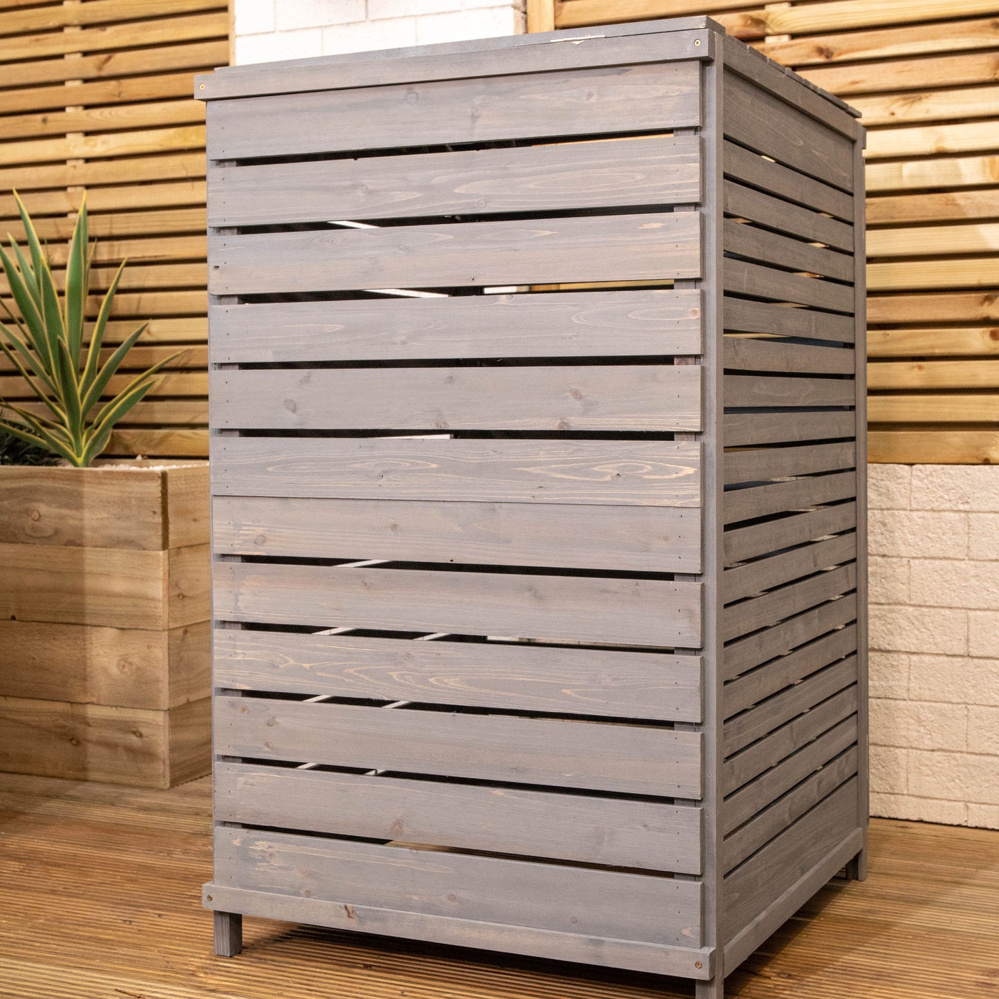 Factory Seconds: Pack of 2 Grey Washed Back Panels Only for SA-BINS2 Single Bin Storage