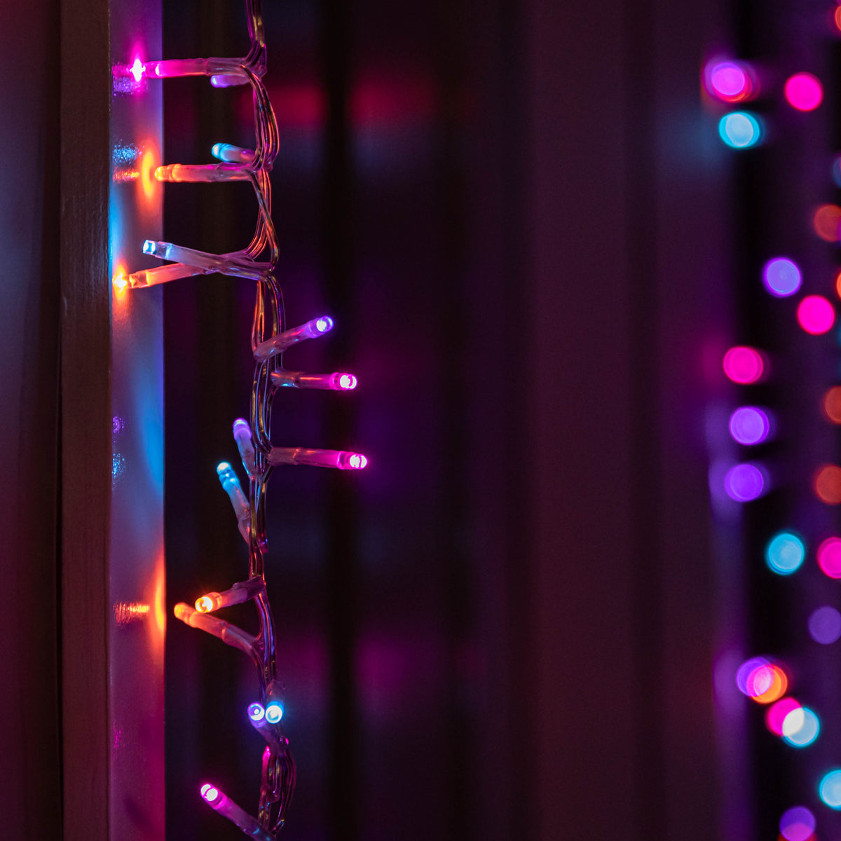 5.5m 440 LED SupaBrights Door Christmas String Lights with Timer in Rainbow