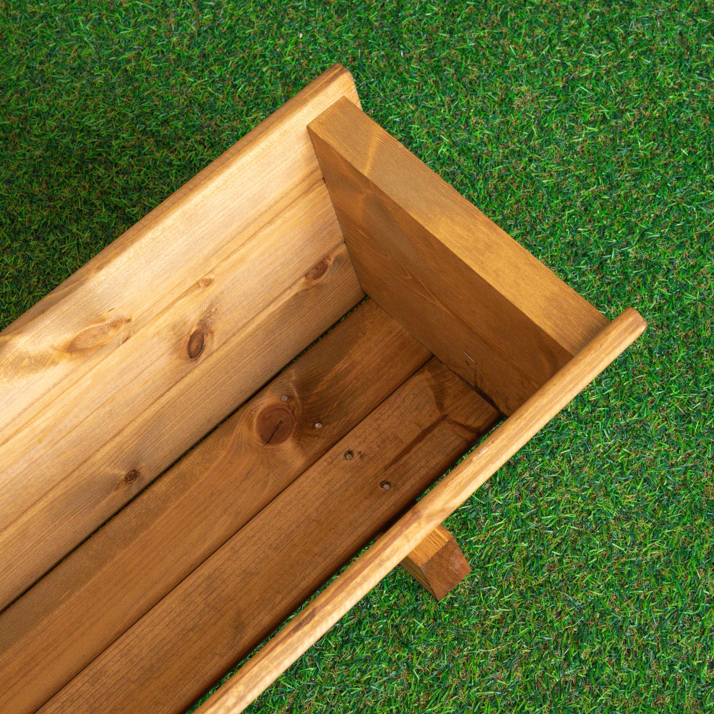 87 x 28cm Traditional Handmade Wooden Rustic Garden Trough Planter