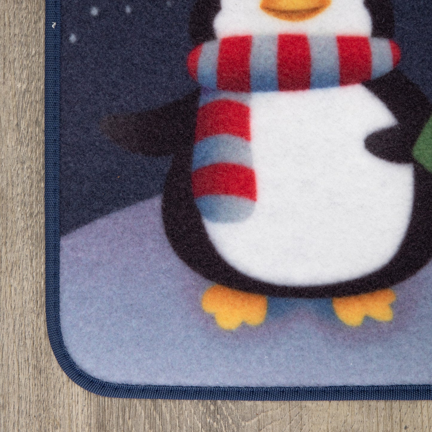 60cm x 40cm Frosty Penguins Fabric Christmas Doormat