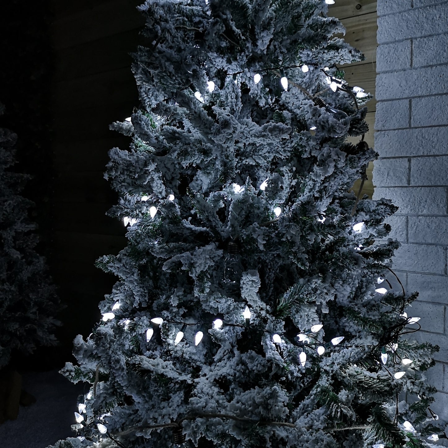 15m 300 LED Multi-action Pine Cone Christmas Lights in White