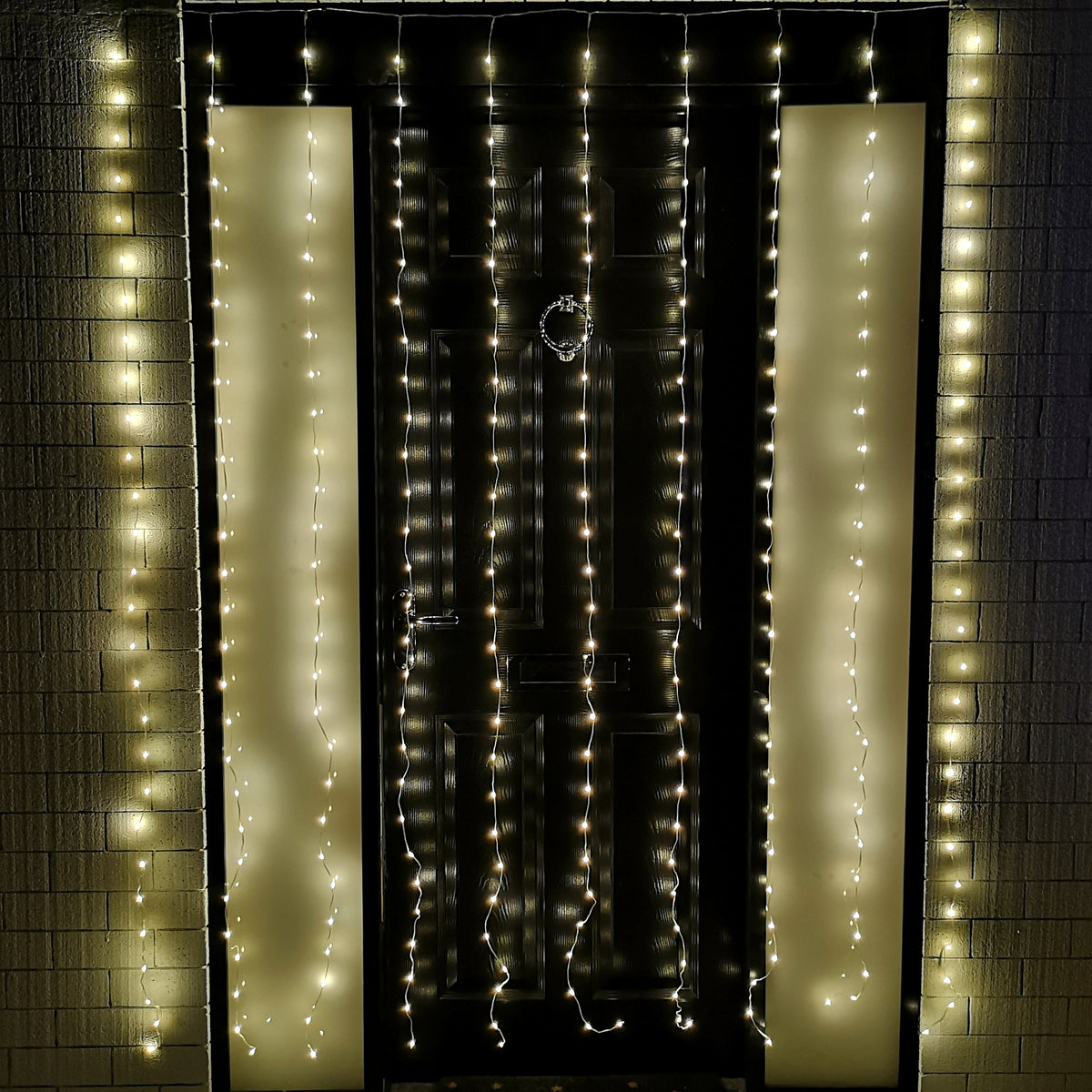 2.1m 300 LED Indoor Outdoor Party Curtain Christmas Lights in Warm White