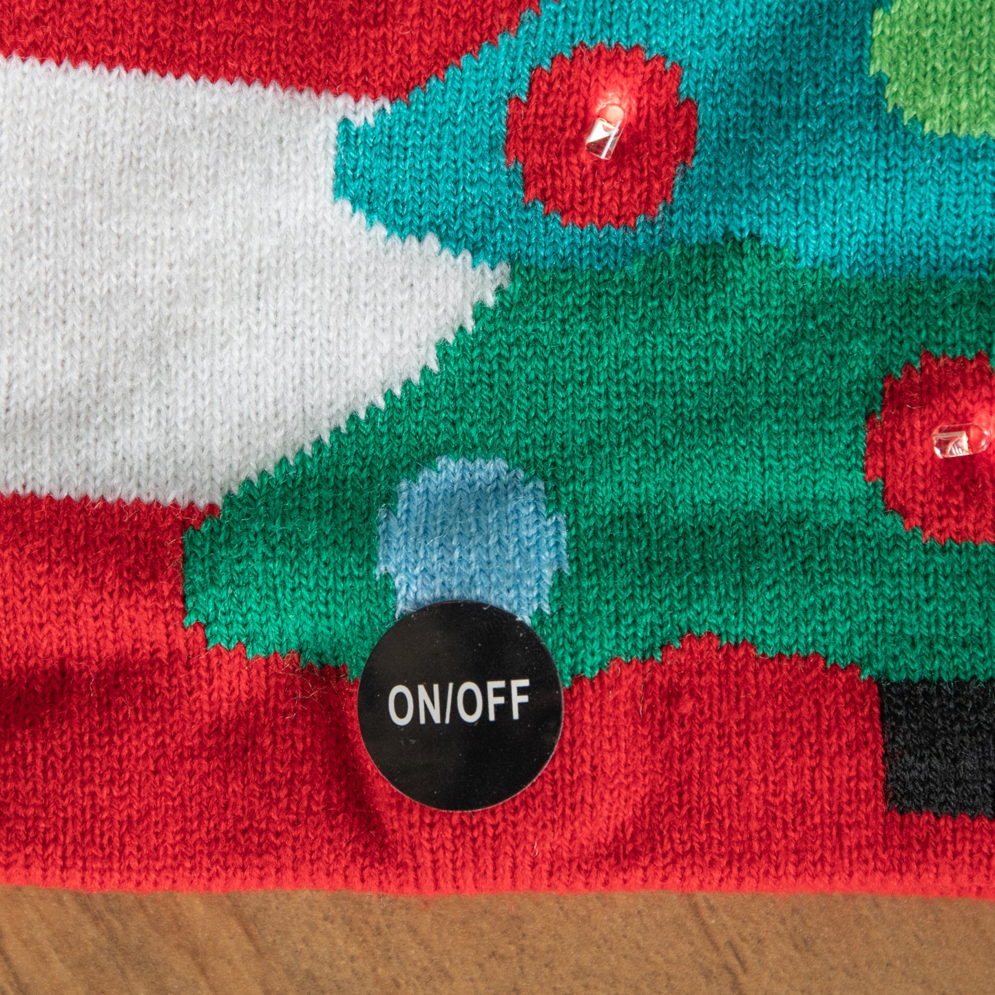 Light up Flashing Party Beanie Festive Hat with Christmas Tree & Multi-Coloured LEDs