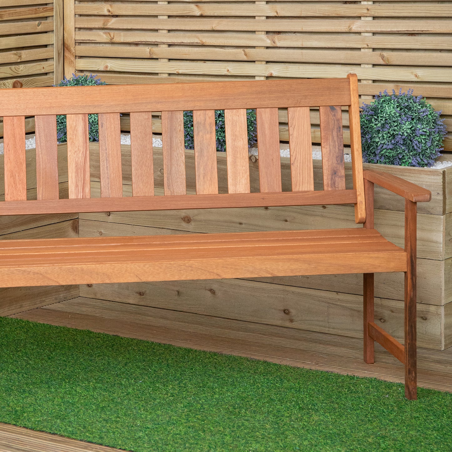 Cartmel 3 Seater Outdoor Wooden Garden Patio Bench