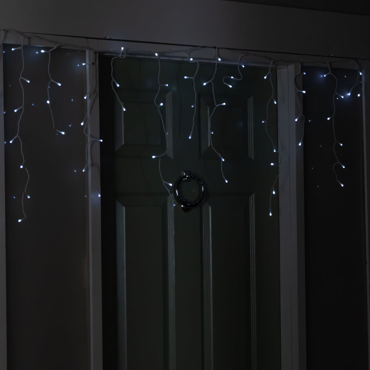 25m 1000 White LED Frosted Icicle Indoor Outdoor Christmas Lights with Timer