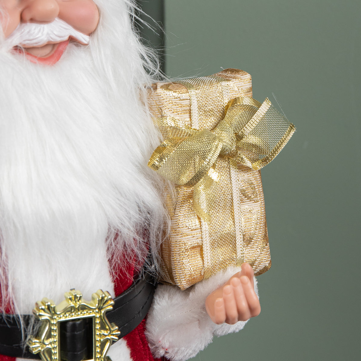 40cm Red Standing Santa with Gift Sack Christmas Indoor Decoration
