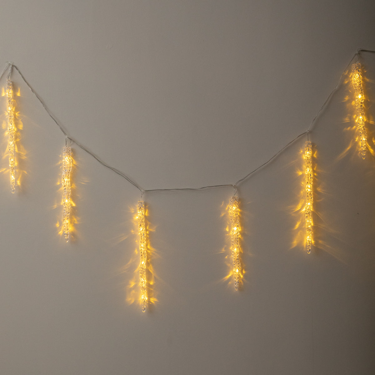 3.6m 12 Connectable Christmas Icicle Lights with 60 Multi-Action LEDs