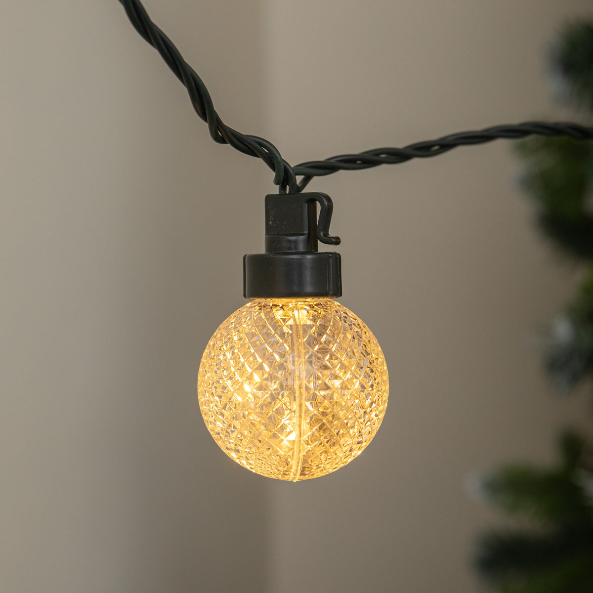 9.5m Connectable Christmas Globe Lights with Warm White & Multi-Coloured LEDs