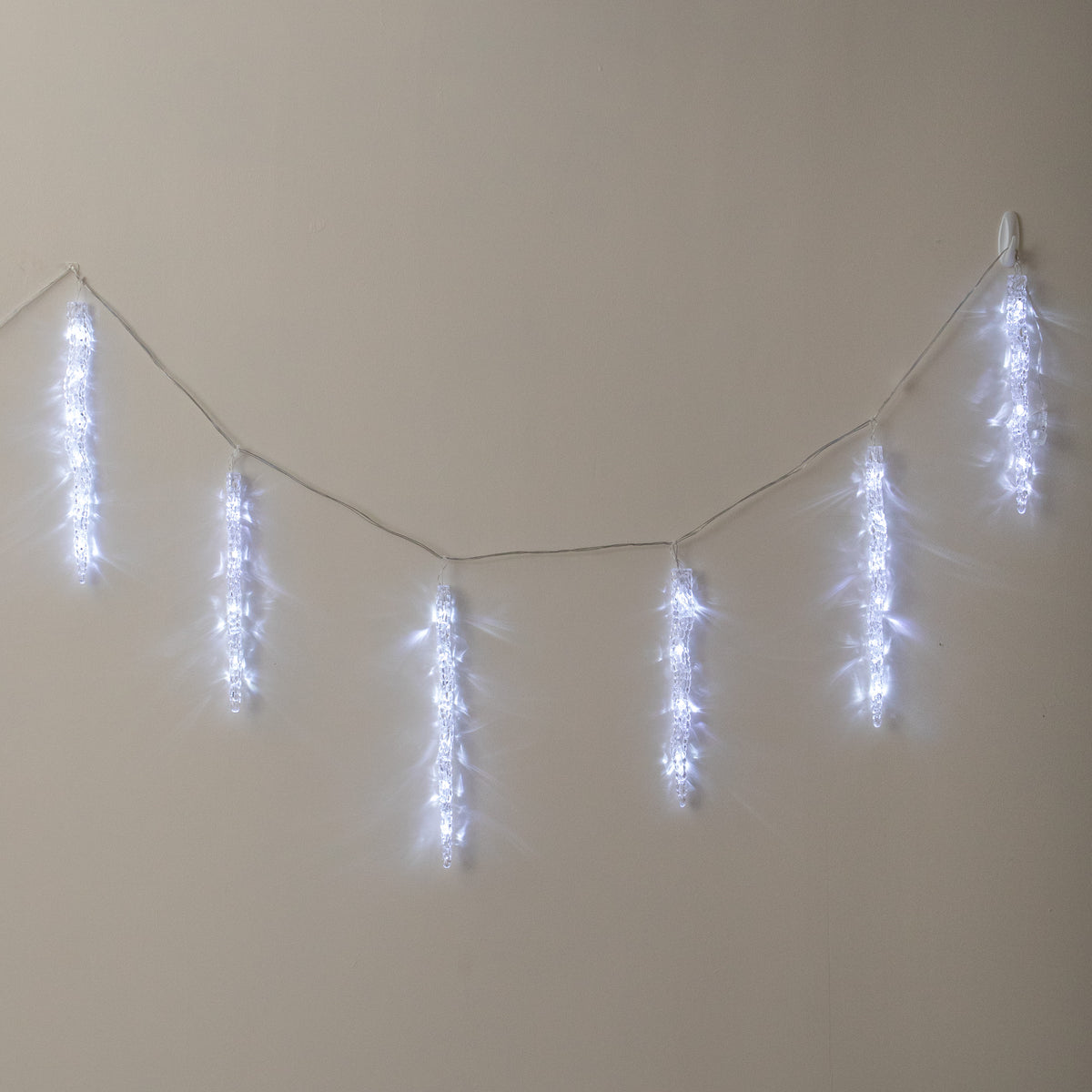 3.6m 12 Connectable Christmas Icicle Lights with 60 Multi-Action LEDs