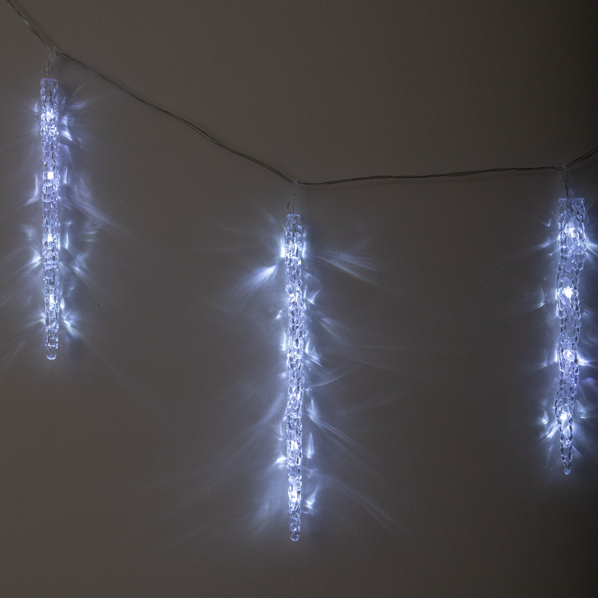 3.6m 12 Connectable Christmas Icicle Lights with 60 Multi-Action LEDs