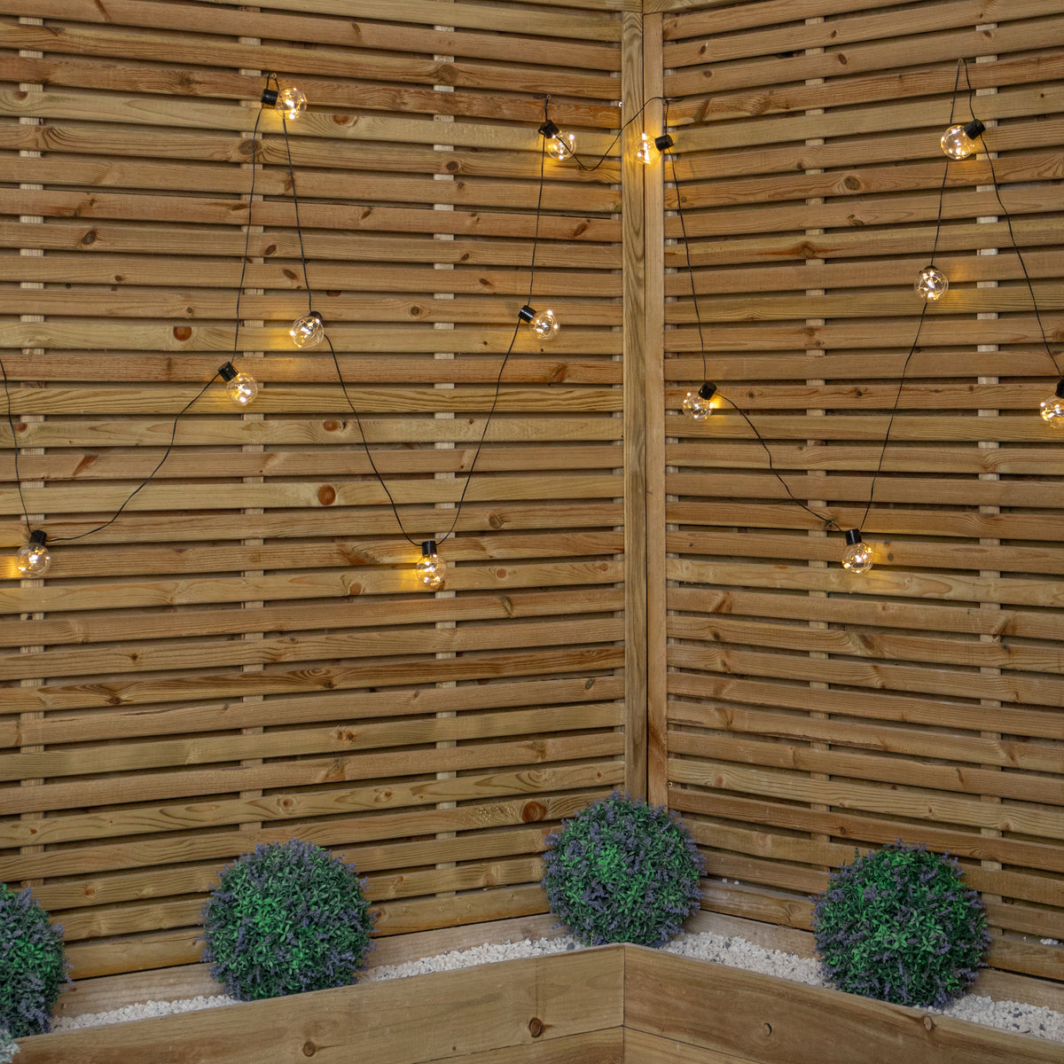 9.5m 100 LED Christmas Ball String Lights in Warm White