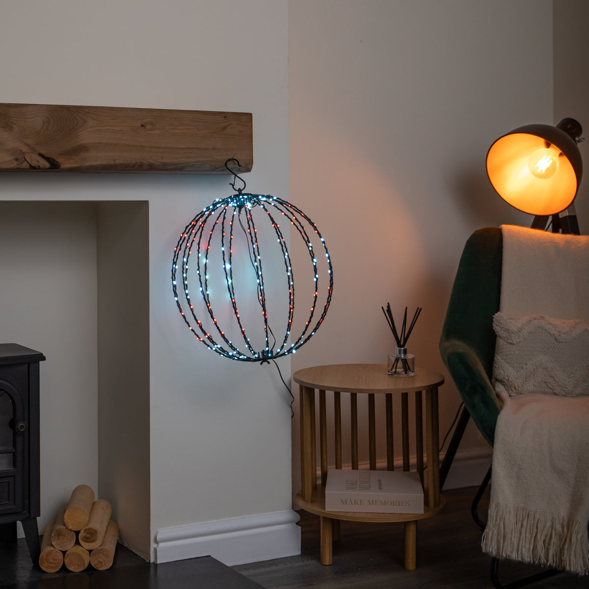 40cm Light up Colour Changing Christmas Orb with LEDs and Remote Control