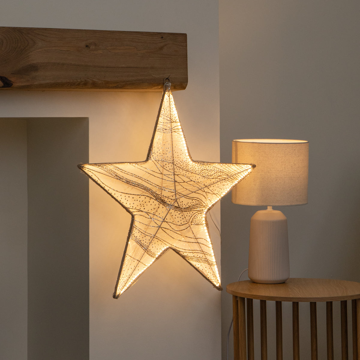 58cm Aura Star Light Up Christmas Decoration with 248 Warm White LEDs