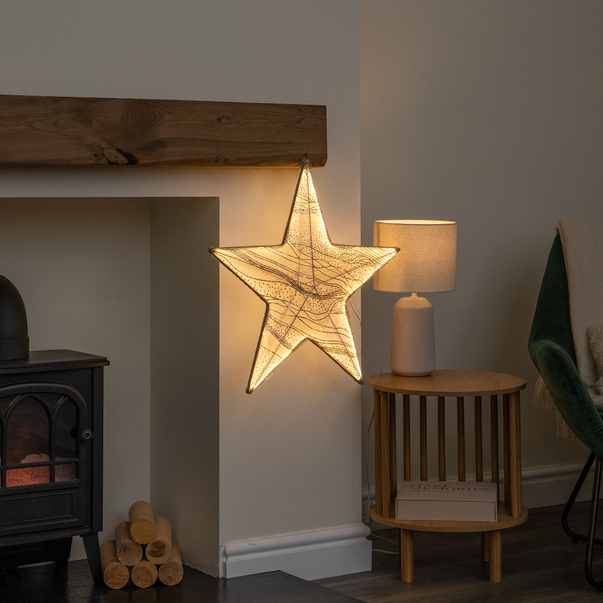 58cm Aura Star Light Up Christmas Decoration with 248 Warm White LEDs