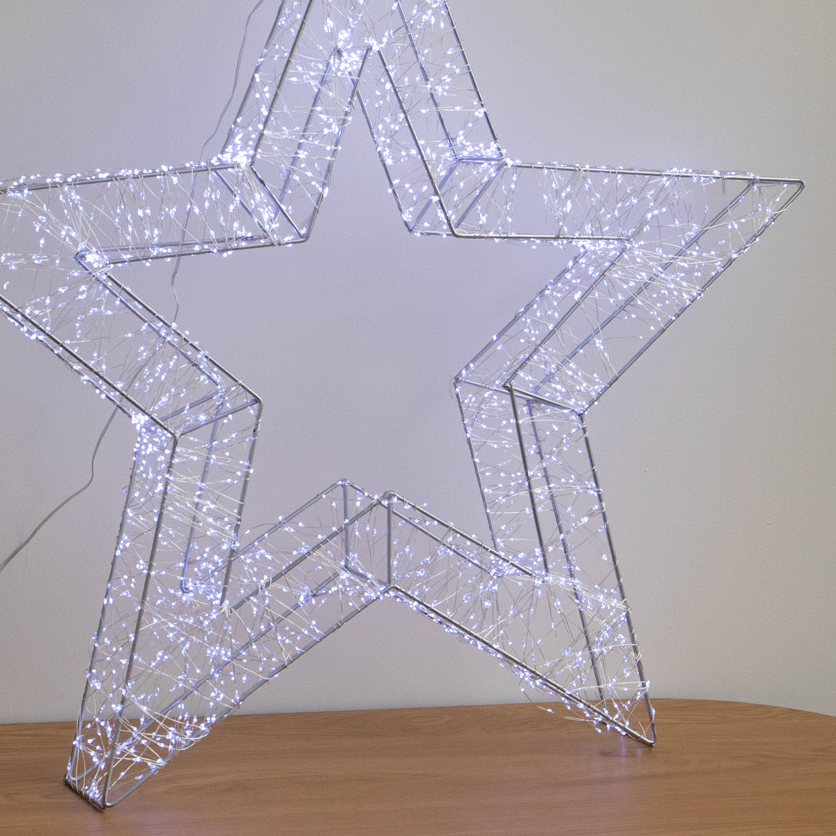 78cm Light up Galaxy Christmas Star with 2400 White LEDs & Timer