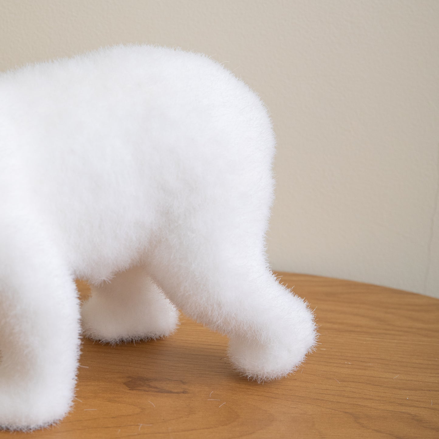 25cm Freestanding Flocked Polar Bear Christmas Decoration