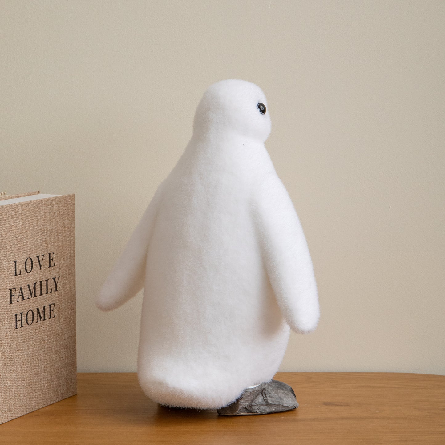36cm Large Flocked Penguin Christmas Decoration