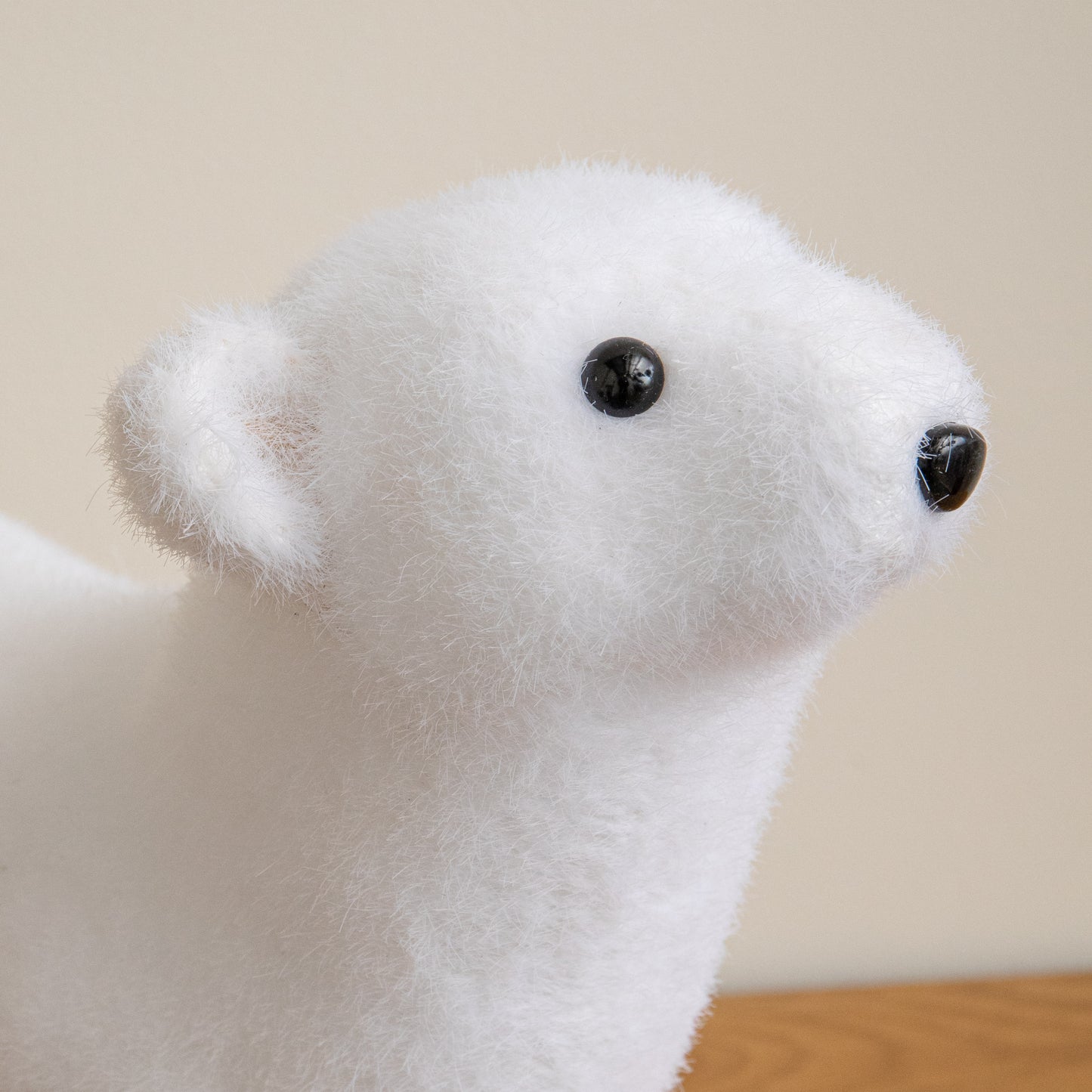 30cm Large Flocked Polar Bear Christmas Decoration