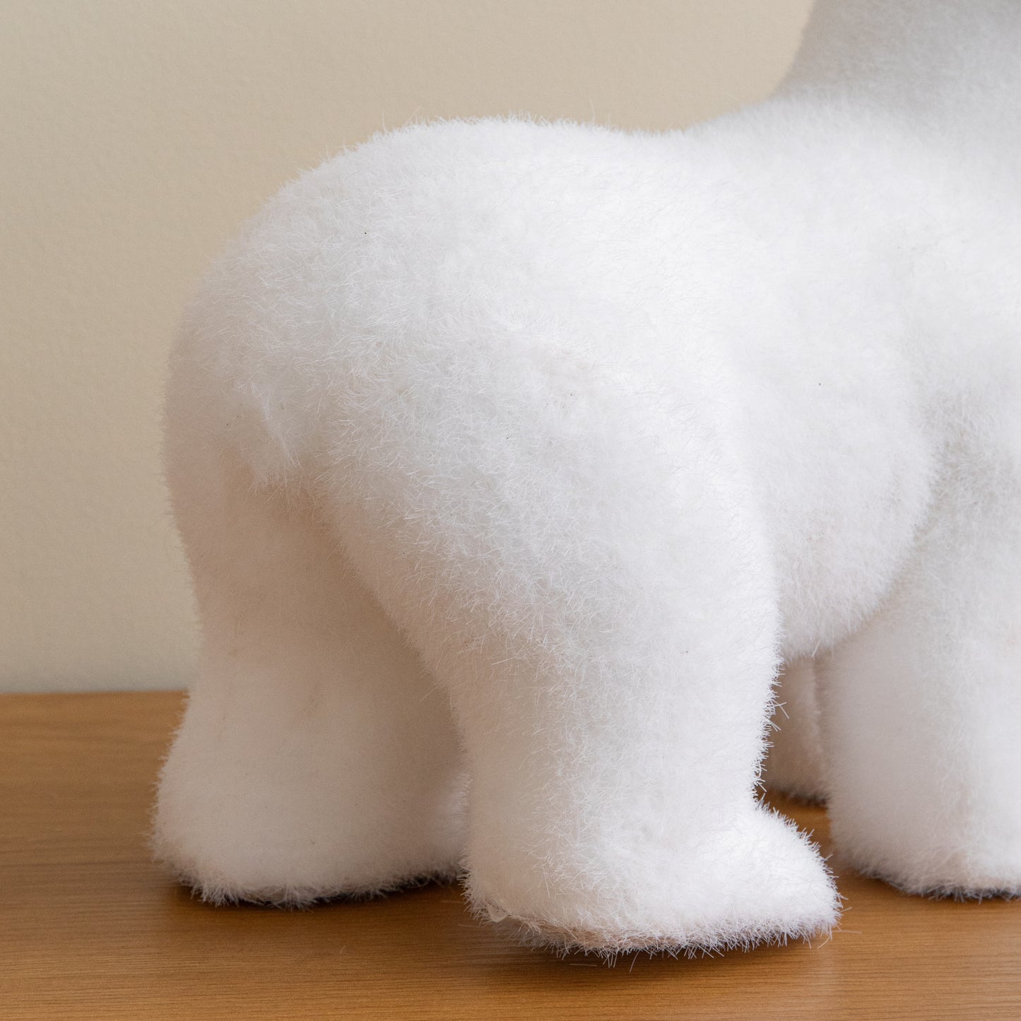30cm Large Flocked Polar Bear Christmas Decoration