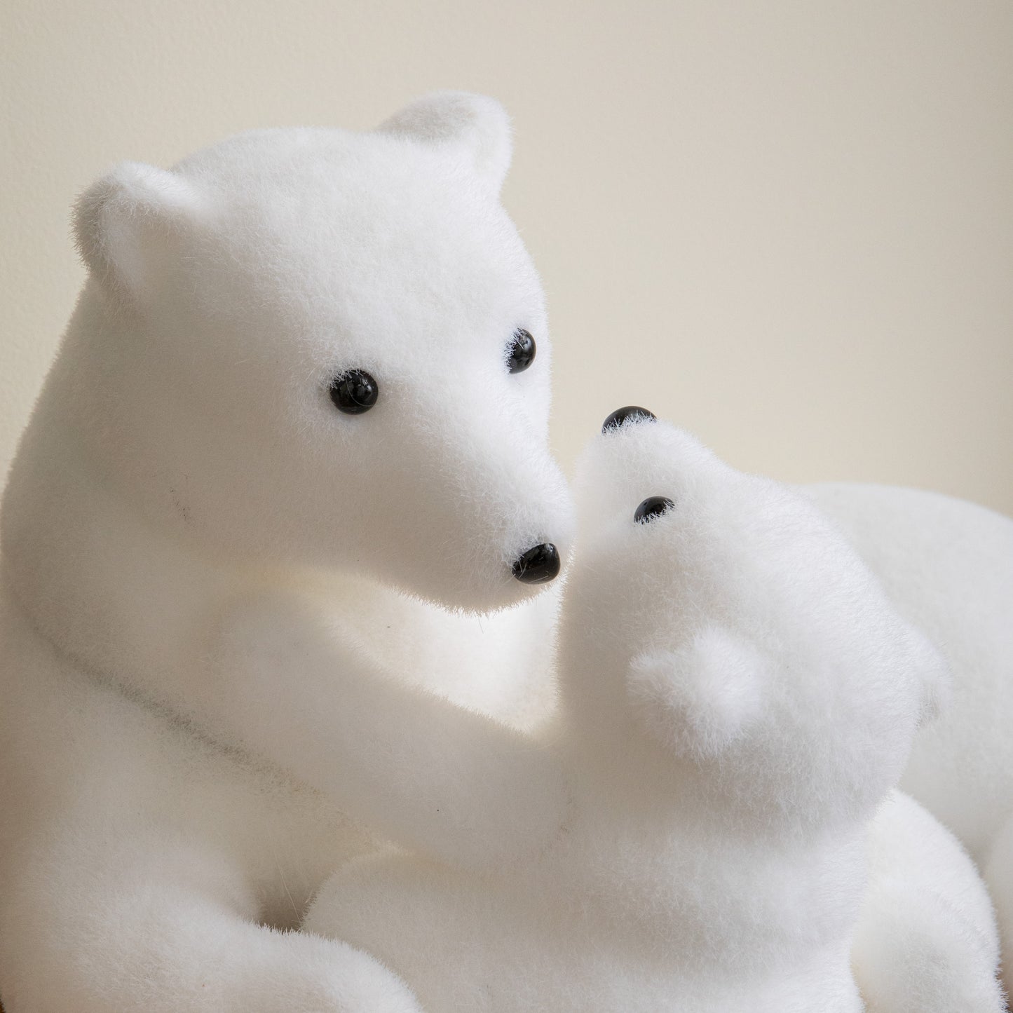 49cm Flocked Polar Bear & Cub Christmas Decoration