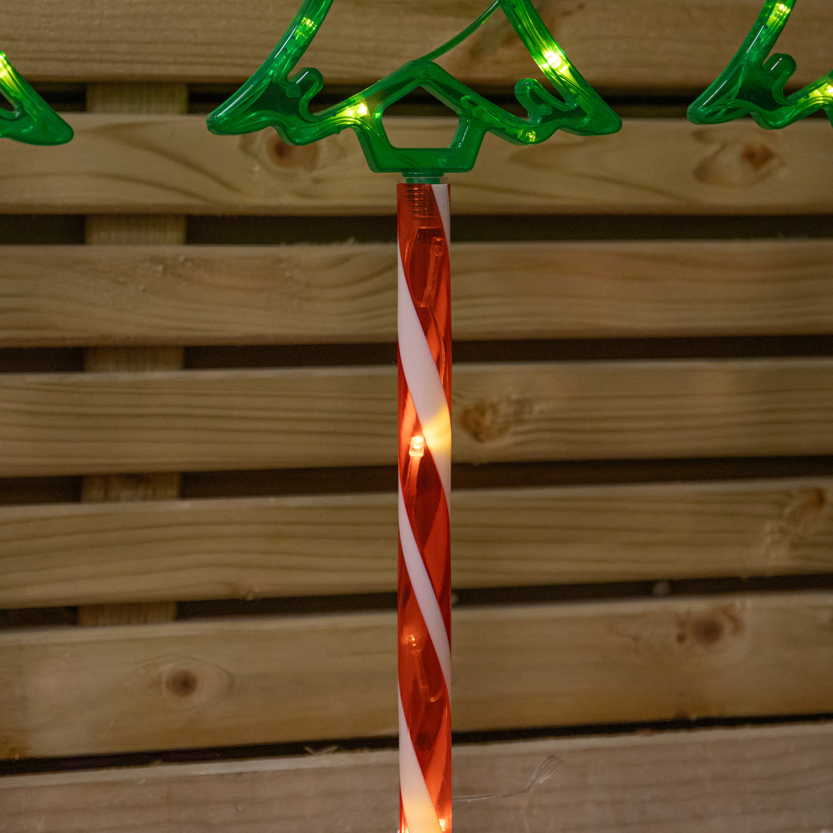 Set of 4 Christmas Tree Path Lights with Warm White LEDs