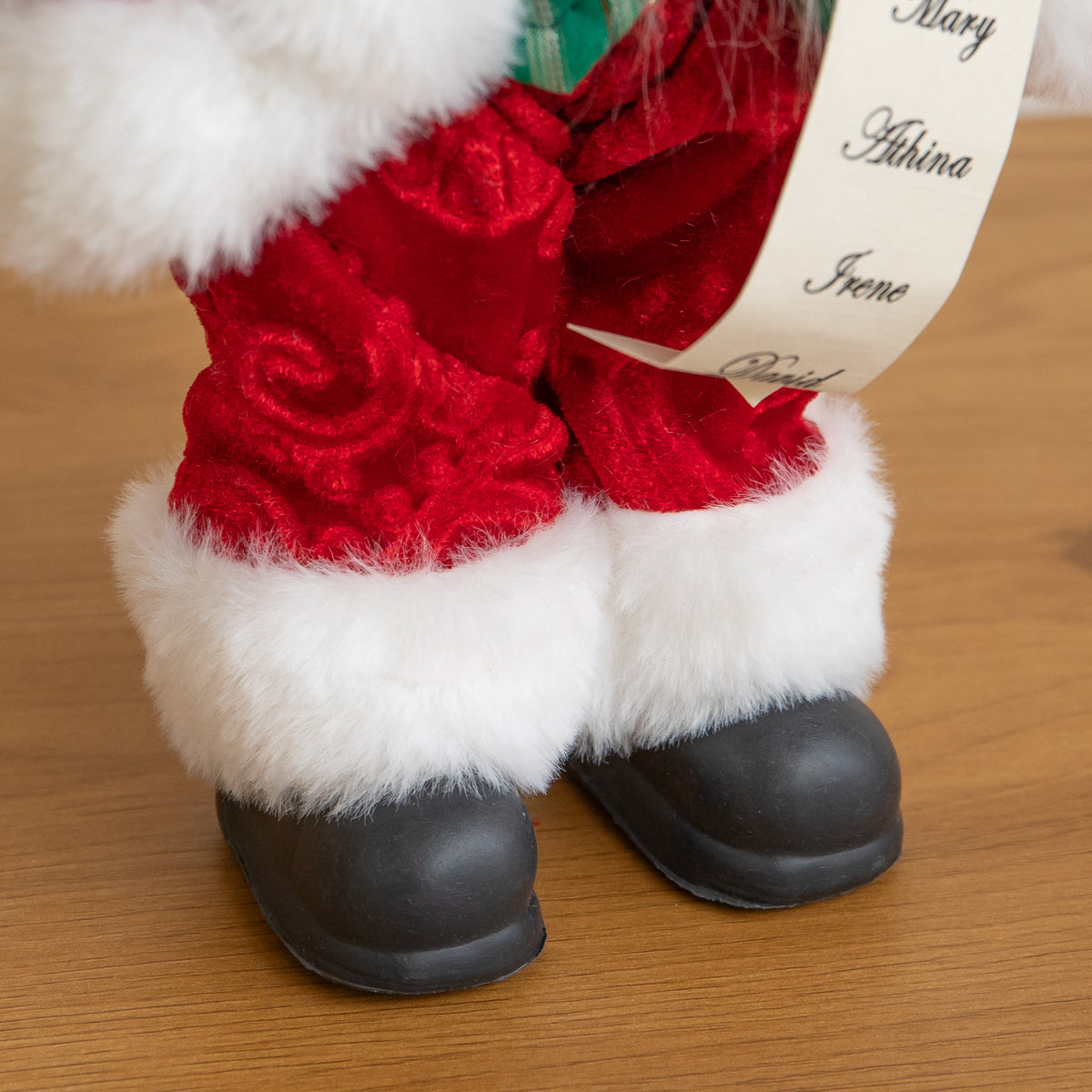30cm Standing Santa Claus Christmas Decoration with Gift Sack