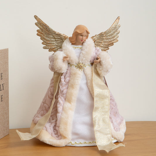 30cm Christmas Fairy Tree Topper with Gold Wings