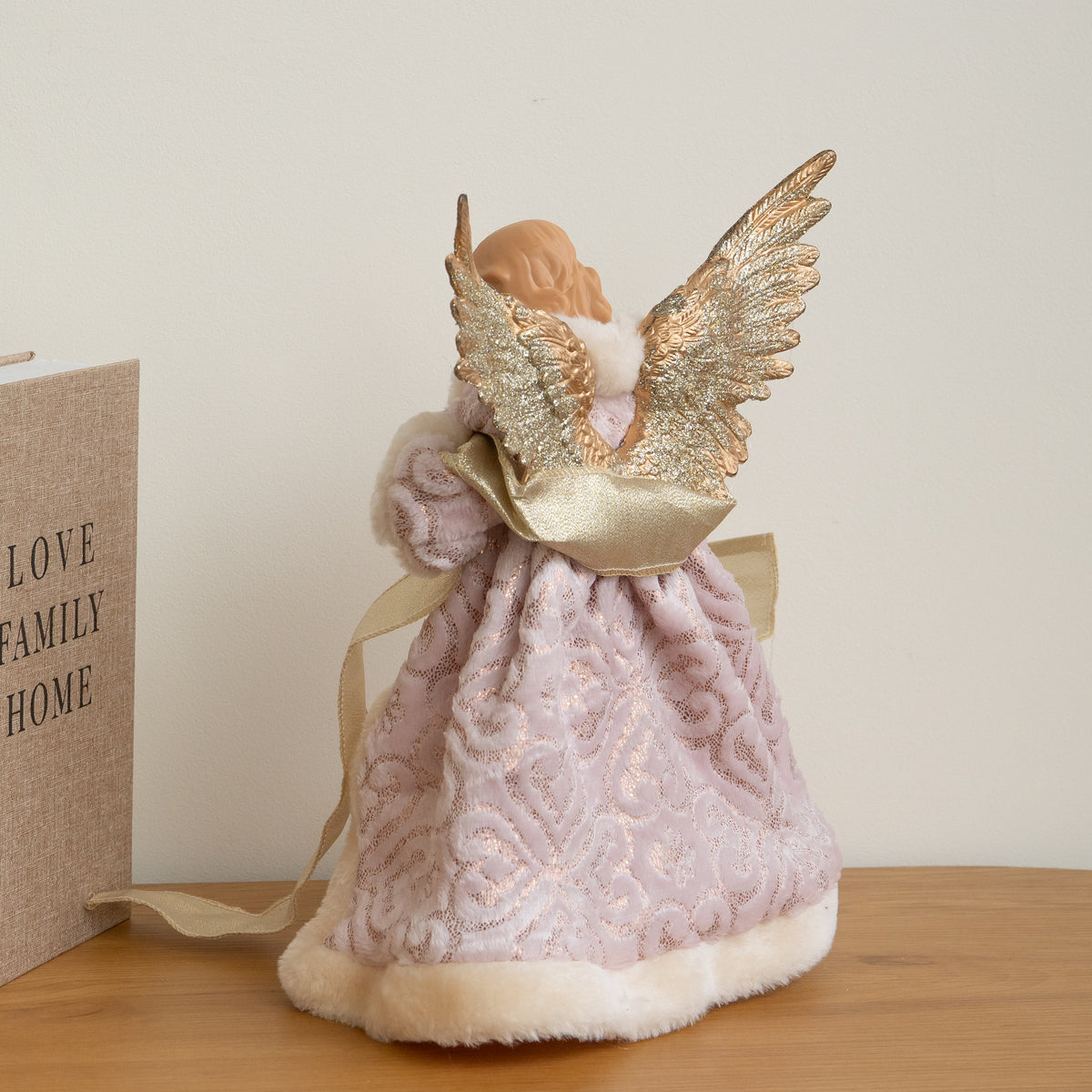30cm Christmas Fairy Tree Topper with Gold Wings