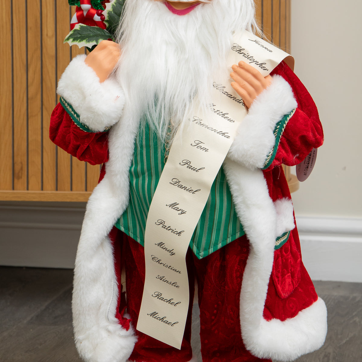 60cm Standing Santa Claus Christmas Decoration with Gift Sack
