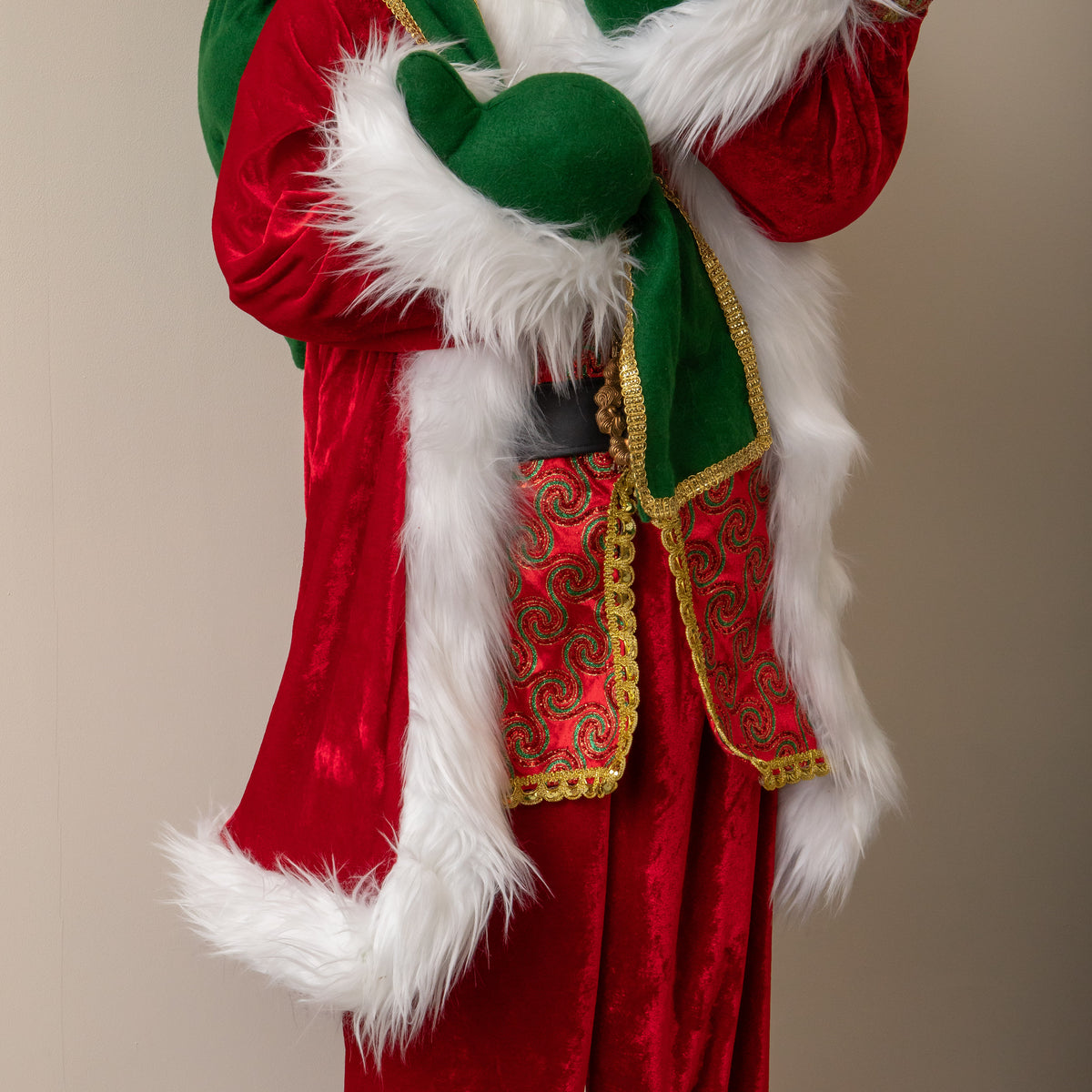 1.5m Tall Standing Santa Claus Christmas Decoration with Gift Sack