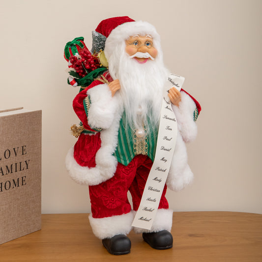 40m Standing Santa Claus Christmas Decoration with Gift Sack