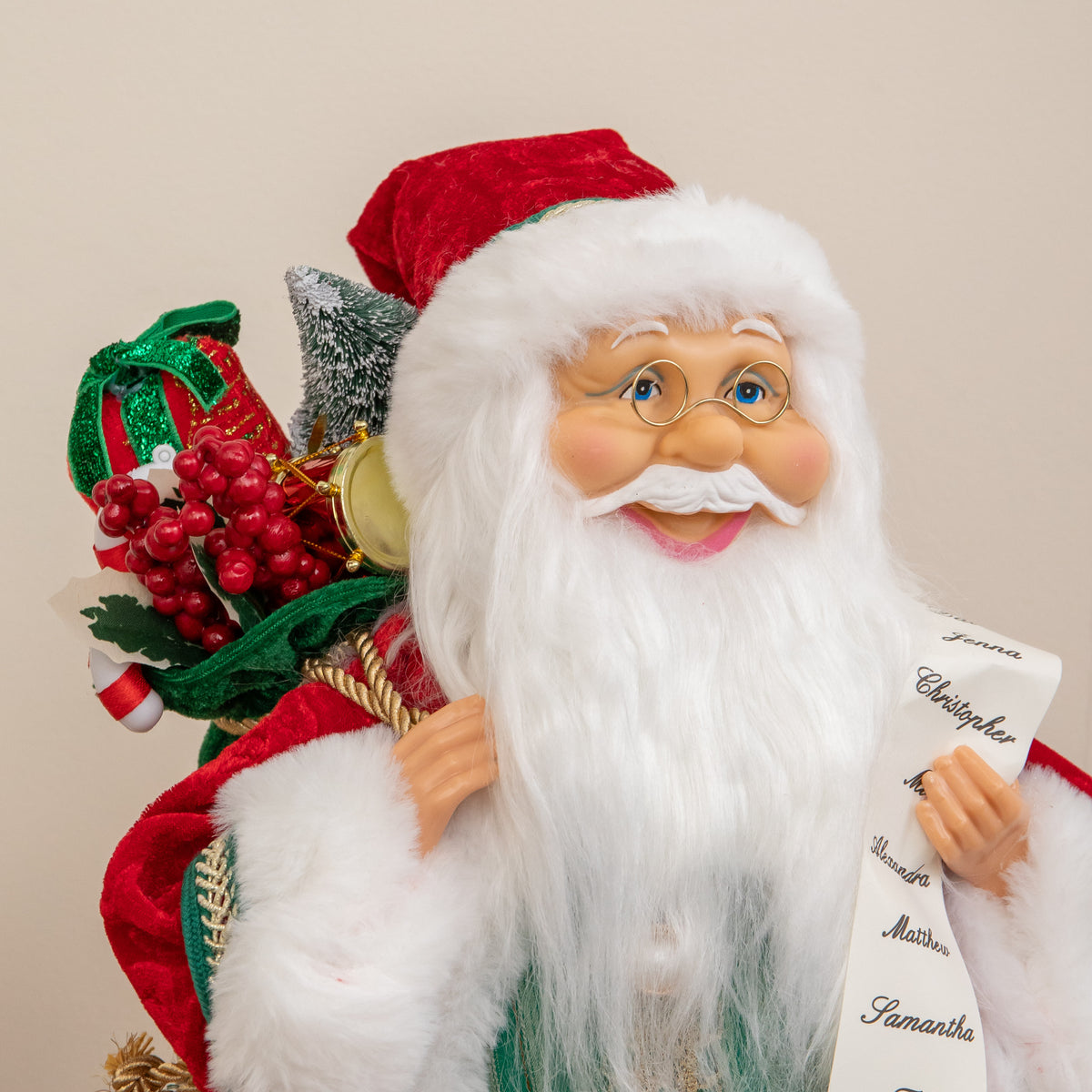 40m Standing Santa Claus Christmas Decoration with Gift Sack