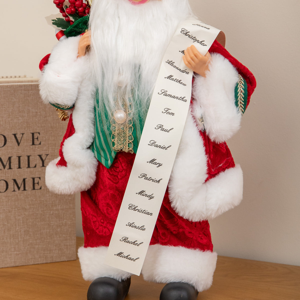 40m Standing Santa Claus Christmas Decoration with Gift Sack
